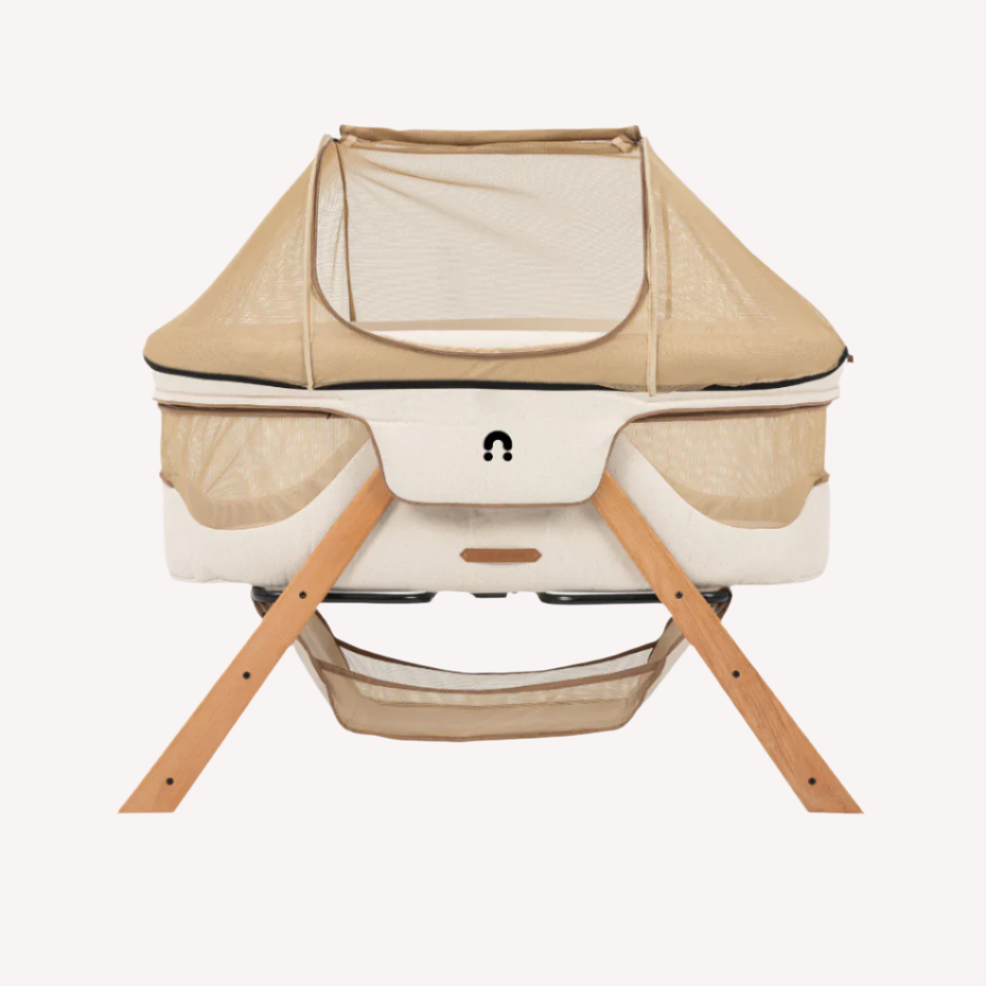Folding wooden cradle