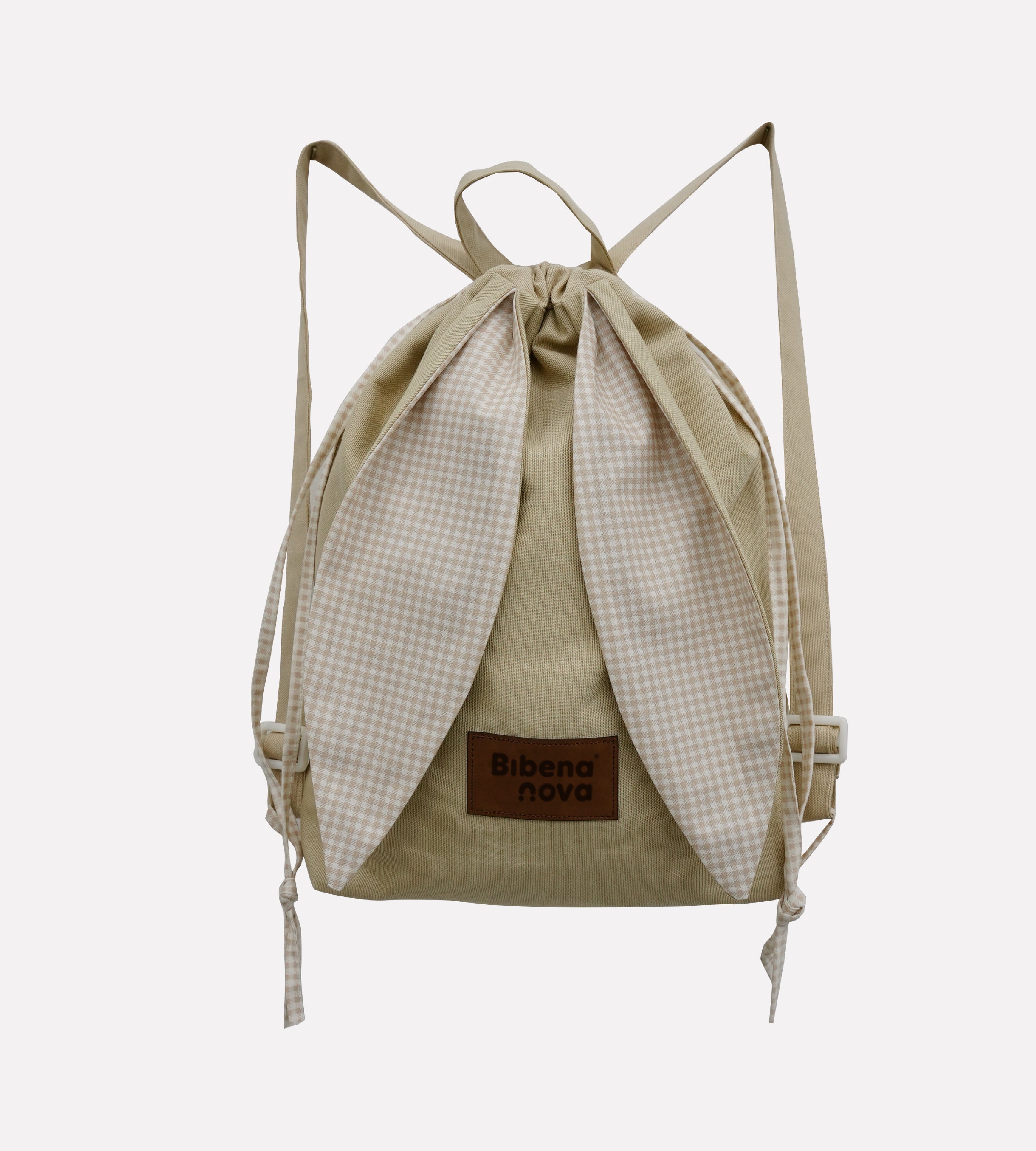 #Cream Panama - Brown Plaid