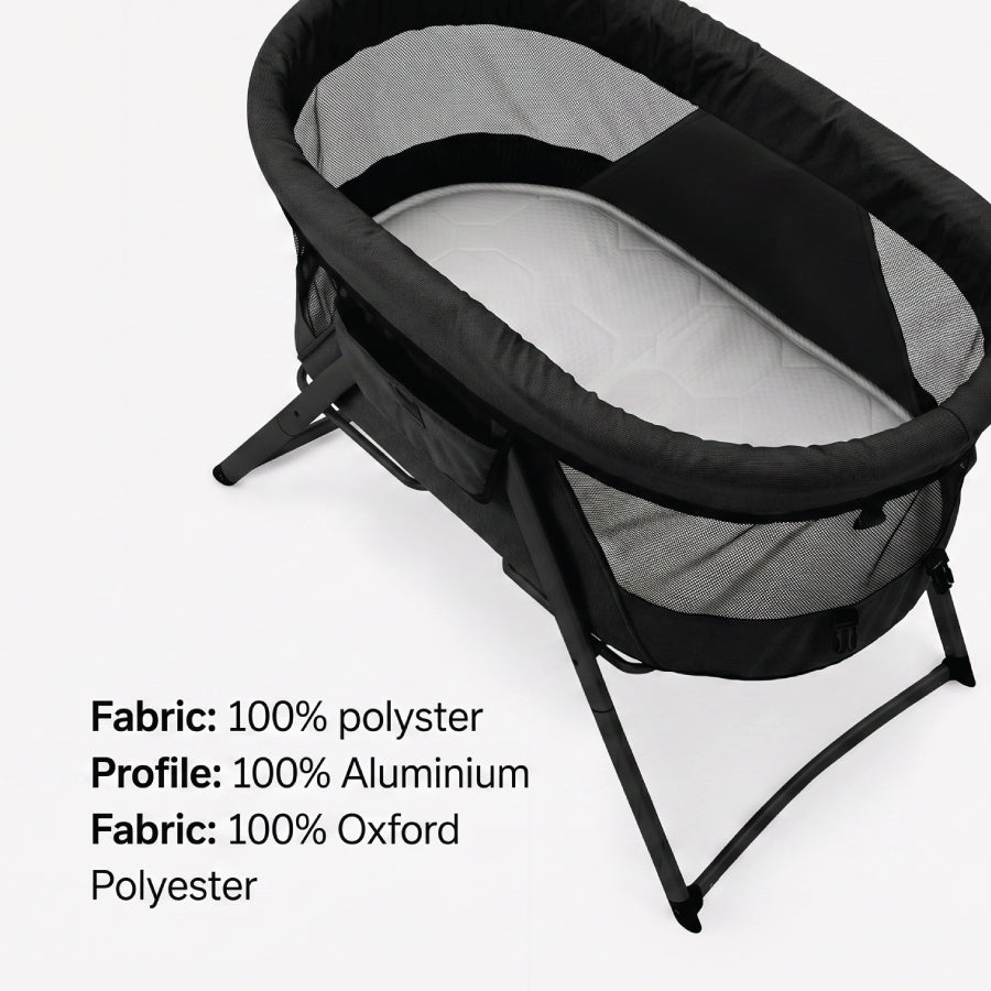 Folding Aluminum Portable Bed & Bassinet