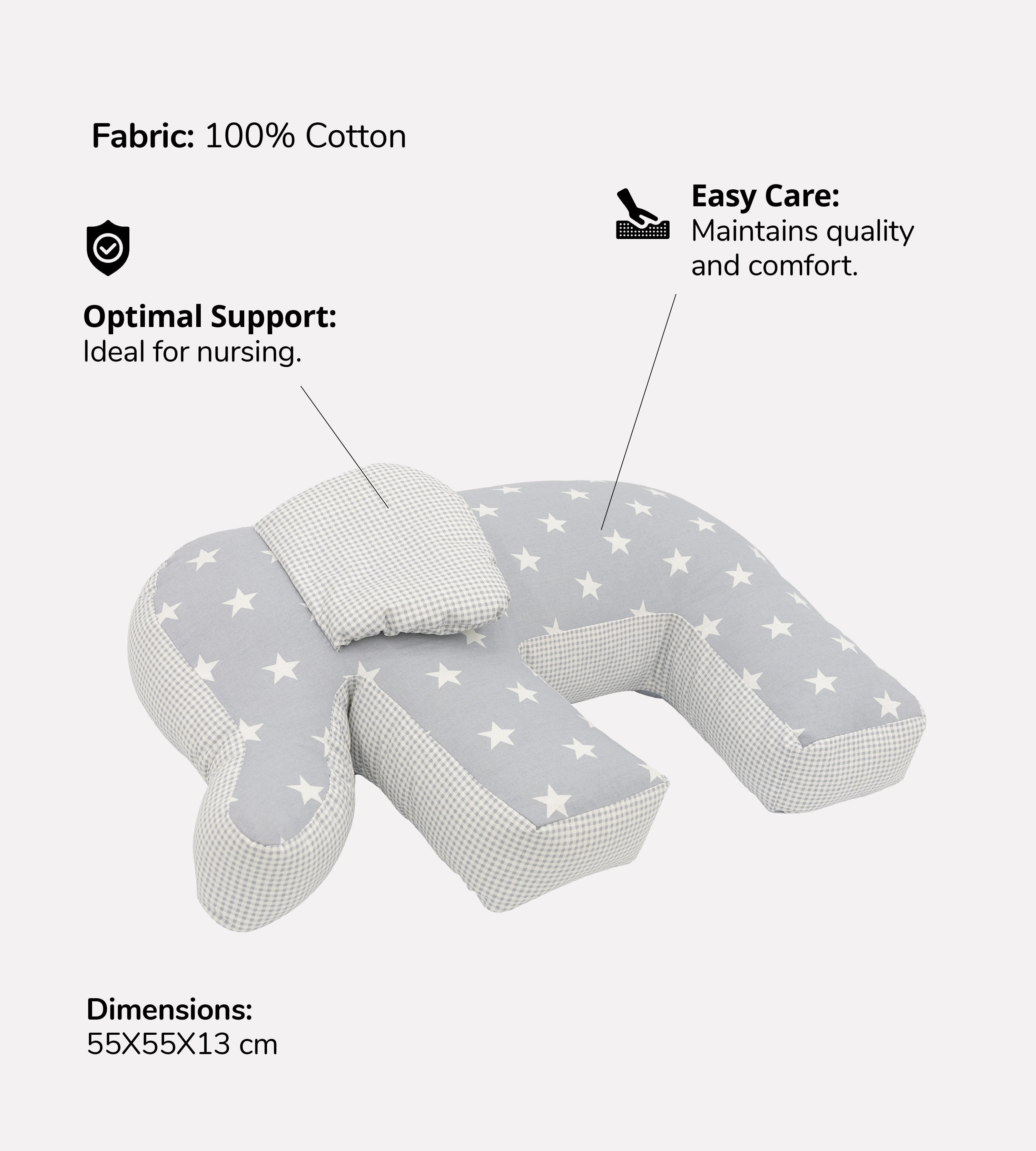 Elephant Decorative Nursing Pillow