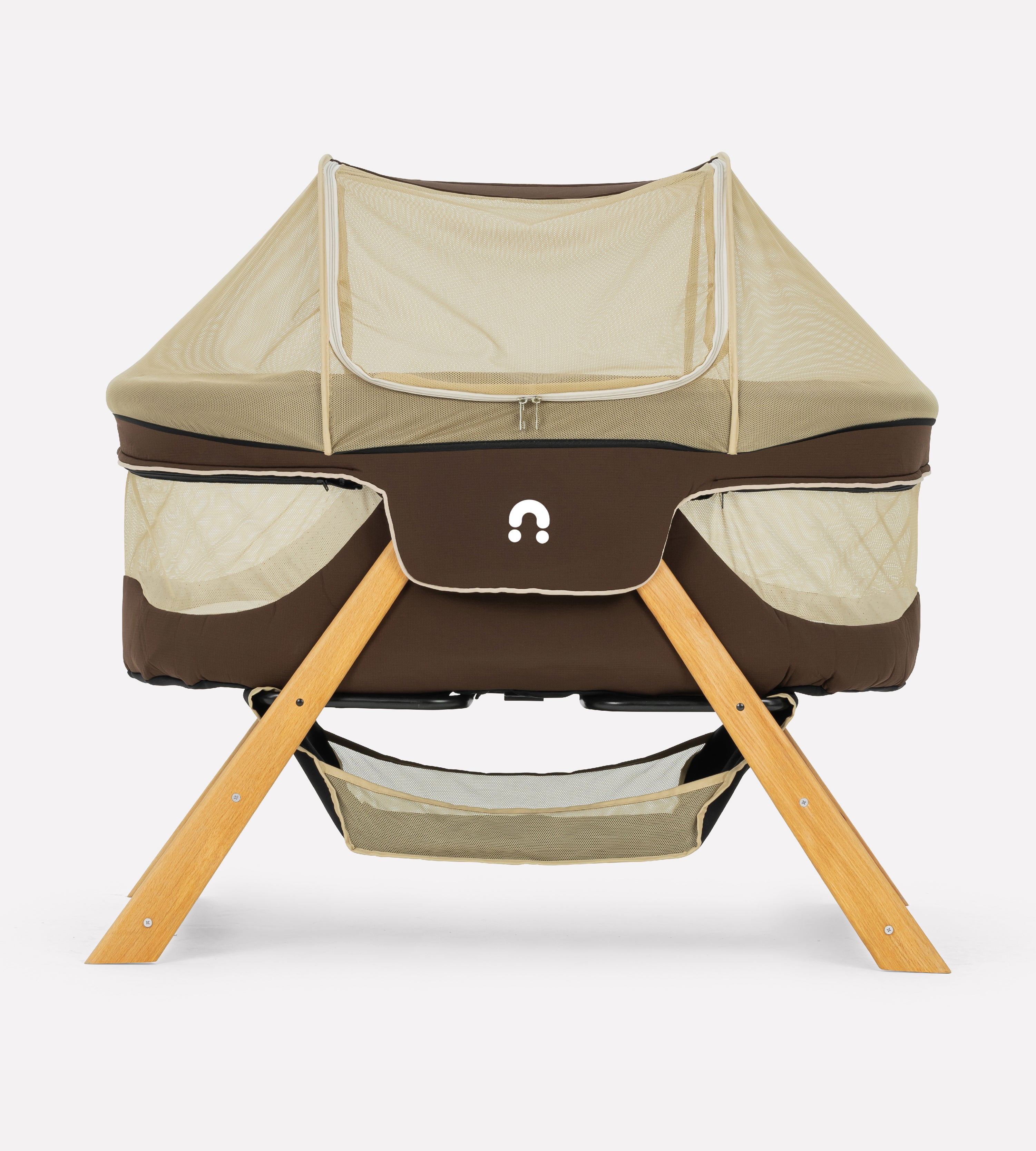 Folding wooden cradle