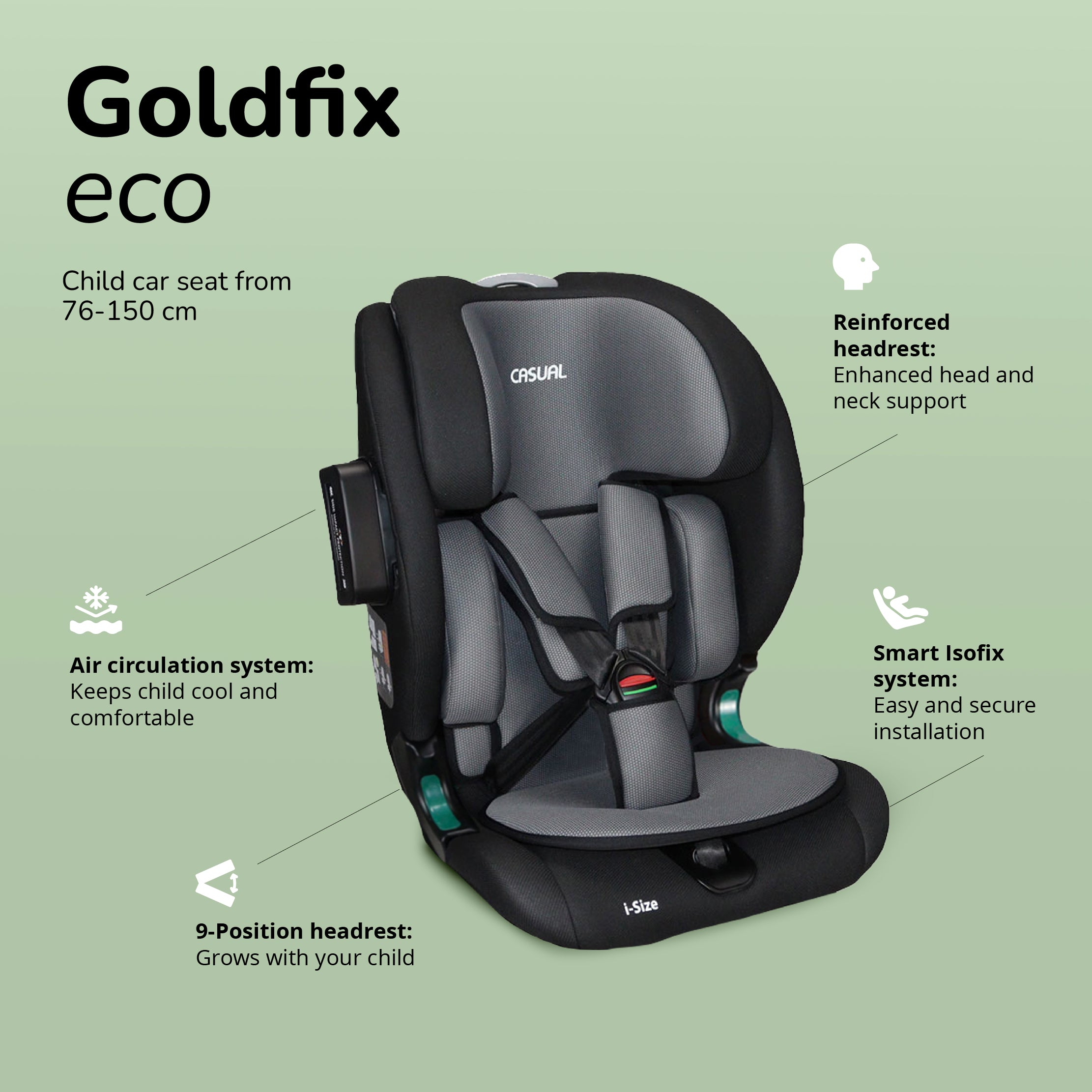 Goldfix Eco 76-150CM Child Car Seat